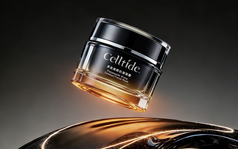 Celltide多肽焕舒缓面膜包装设计，科技极简风护肤面膜包装