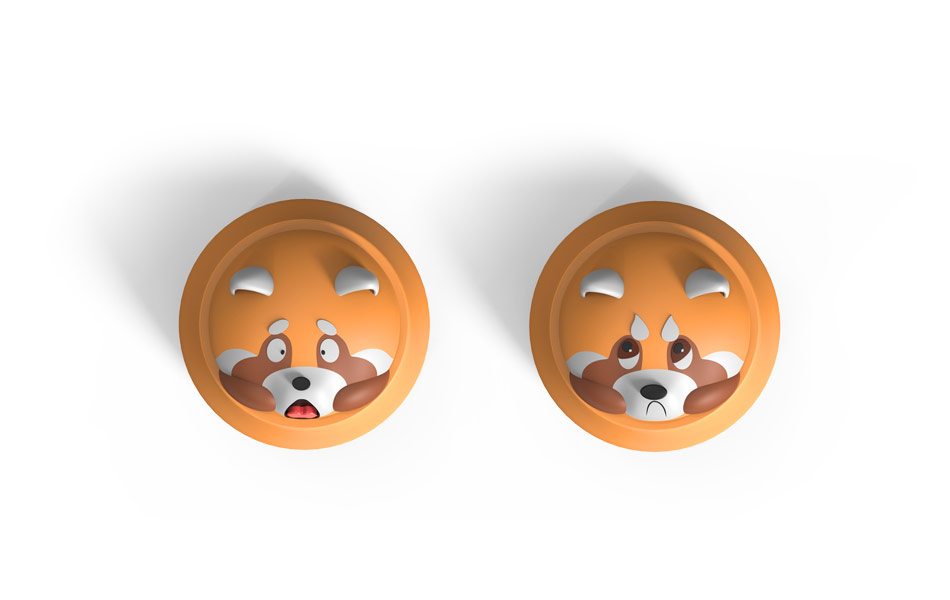 MEBO 防晒瓶盖小熊猫表情造型设计 宏洛图原创国宝 IP 包装设计细节工艺