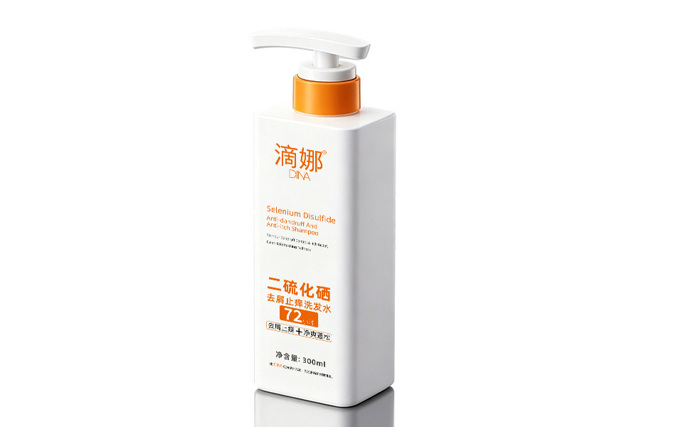 宏洛图洗发水产品精修,方正瓶身白底实拍,规范呈现产品标签合规信息