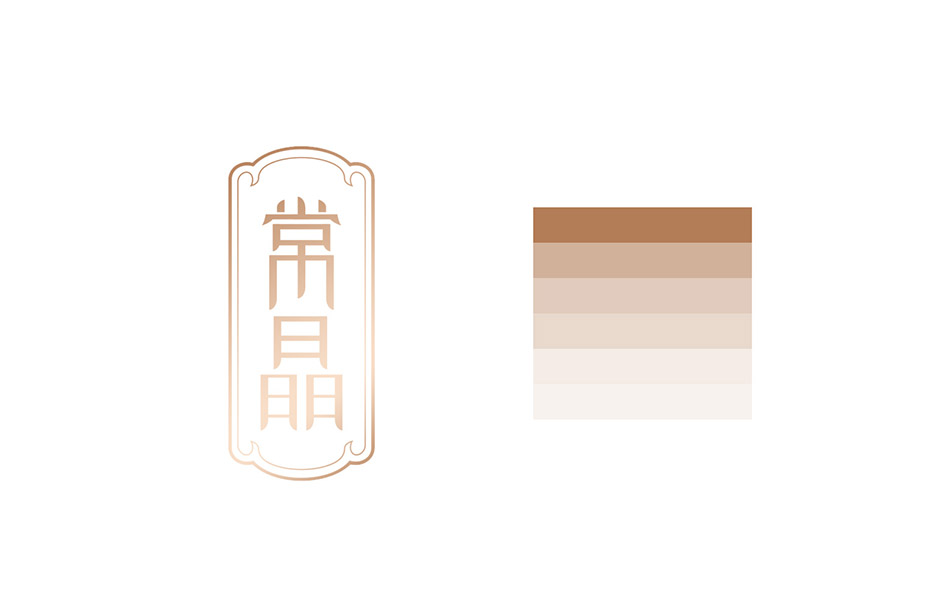 宏洛图常晶品牌色卡规划，低饱和暖棕色系适配国风护肤产品包装