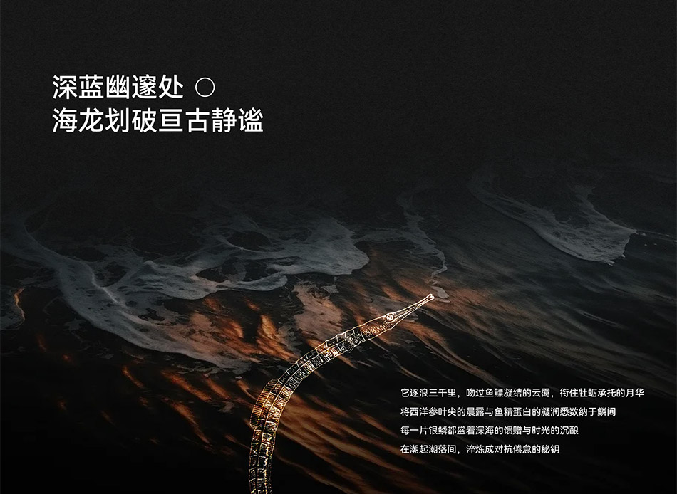 宏洛图|金海龙胶囊海报,深海海龙意象,营造高级氛围感视觉