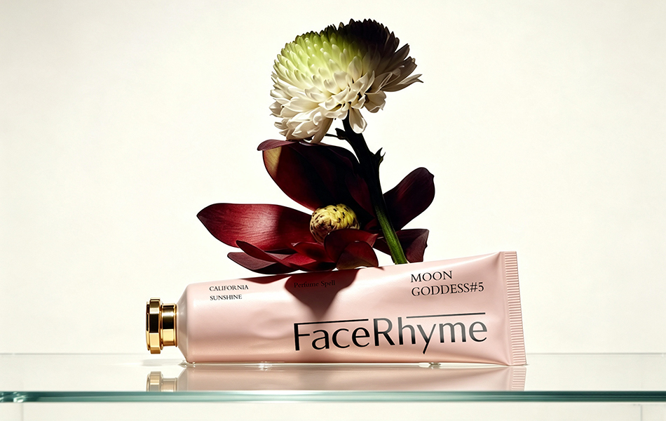 宏洛图｜FaceRhyme 护手霜静物拍摄，哑光软管配金色旋盖极简轻奢包装