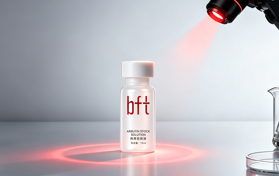 宏洛图｜bft 熊果苷原液，乳白药感小瓶，显微灯光科技感包装创意
