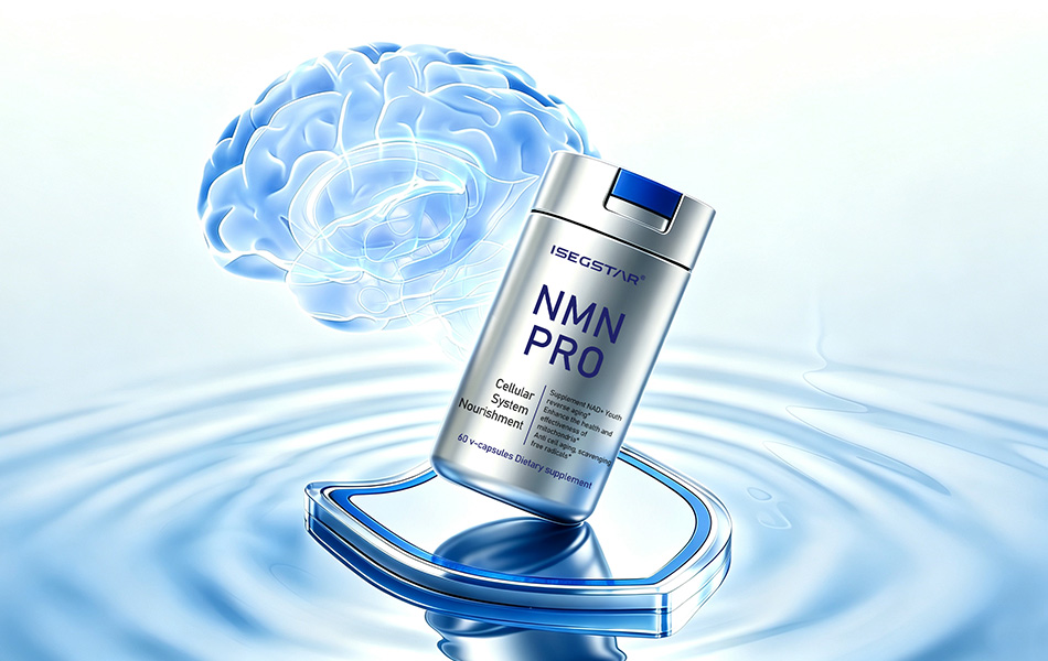 宏洛图|NMN PRO 膳食胶囊包装,金属质感瓶体,脑健康主题包装设计