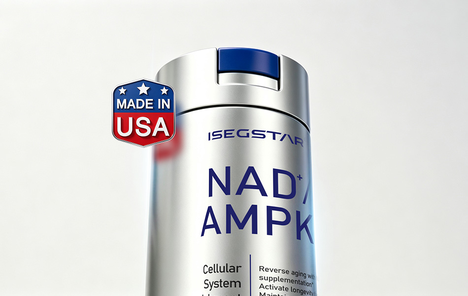 宏洛图|NAD+AMPK 产品细节,金属罐体工艺,美国溯源标识包装设计