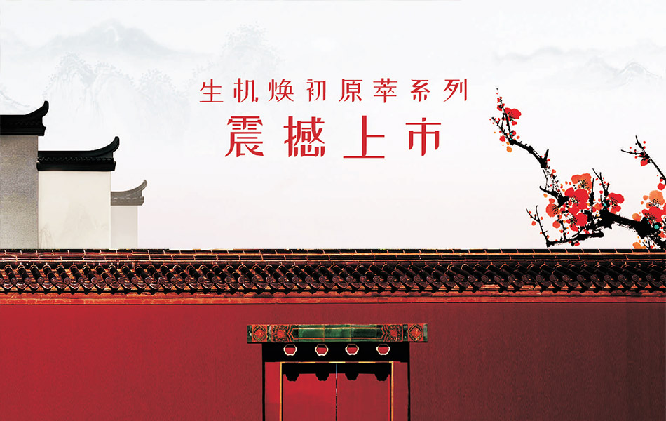 宏洛图|常晶系列上市海报,徽派建筑红梅元素,国风新品发布视觉