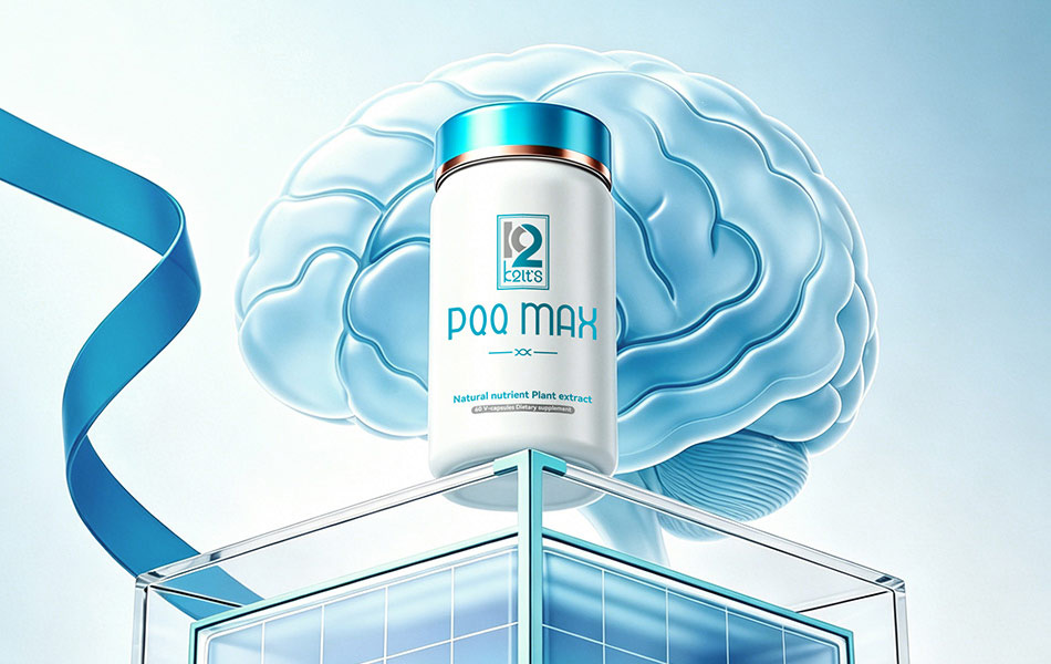 宏洛图|PQQ MAX保健品包装,大脑概念视觉,轻奢药瓶外观设计
