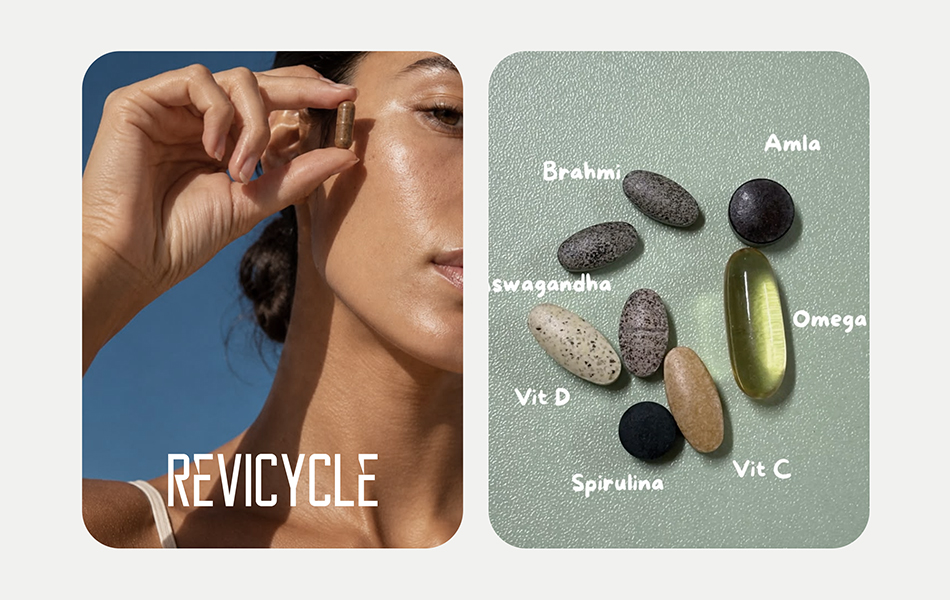宏洛图作品｜宏洛图 REVICYCLE 品牌视觉，产品实拍，营养成分可视化包装创意
