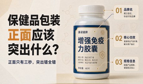 保健品包装正面应该突出什么?